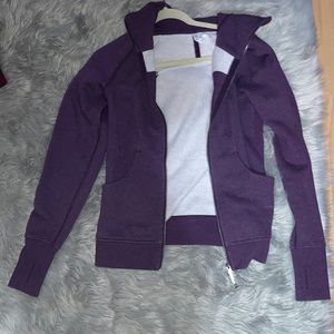 Lululemon Purple Hooded Zipper Jacket